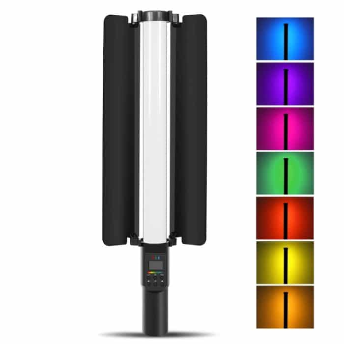 PU4135.jpg Puluz 122 LEDs Foto Handheld-Stick-Licht Full Color RGB-Fülllicht mit Barndoor – Bild 1