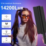 PULUZ 72 LEDs Foto-Handstablicht Vollfarbiges RGB-Fülllicht mit Barndoor – Bild 6