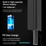 PULUZ 72 LEDs Foto-Handstablicht Vollfarbiges RGB-Fülllicht mit Barndoor – Bild 7