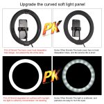 PULUZ 10,2 Zoll 26 cm USB RGBW Dimmbare LED-Ring-Vlogging-Fotografie-Videoleuchten mit Stativ-Kugelkopf & Fernbedienung & Telefonklemme, 10.2 inch RGBW / Remote – Bild 11