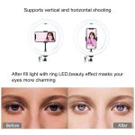 PULUZ 10,2 Zoll 26 cm USB RGBW Dimmbare LED-Ring-Vlogging-Fotografie-Videoleuchten mit Stativ-Kugelkopf & Fernbedienung & Telefonklemme, 10.2 inch RGBW / Remote – Bild 9
