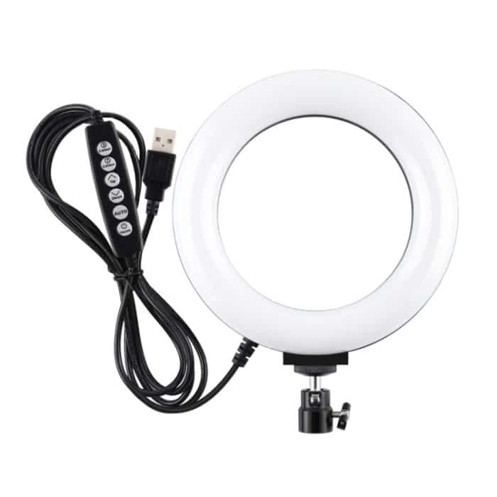 PULUZ 6,2 Zoll 16 cm USB 10 Modi 8 Farben RGBW Dimmbare LED-Ring-Vlogging-Fotografie-Videoleuchten mit Stativ-Kugelkopf, 6.2 inch RGBW – Bild 2