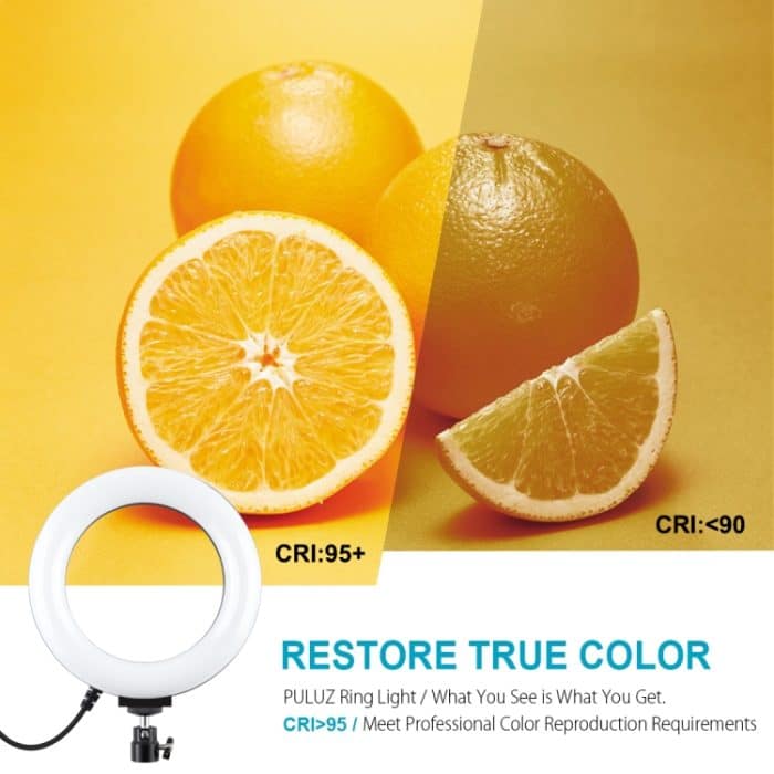 PULUZ 6,2 Zoll 16 cm USB 10 Modi 8 Farben RGBW Dimmbare LED-Ring-Vlogging-Fotografie-Videoleuchten mit Stativ-Kugelkopf, 6.2 inch RGBW – Bild 8