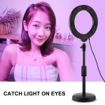 PULUZ 6,2 Zoll 16 cm USB 10 Modi 8 Farben RGBW Dimmbare LED-Ring-Vlogging-Fotografie-Videoleuchten mit Stativ-Kugelkopf, 6.2 inch RGBW – Bild 10