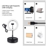PULUZ 10,2 Zoll 26 cm USB 3 Modi dimmbar Dual-Color-Temperatur LED gebogener Ring Vlogging Selfie Fotografie Videoleuchten mit Bluetooth-Fernauslöser & klappbarer Tischhalterung & Telefonklemme – Bild 4