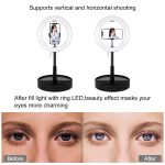 PULUZ 10,2 Zoll 26 cm USB 3 Modi dimmbar Dual-Color-Temperatur LED gebogener Ring Vlogging Selfie Fotografie Videoleuchten mit Bluetooth-Fernauslöser & klappbarer Tischhalterung & Telefonklemme – Bild 10