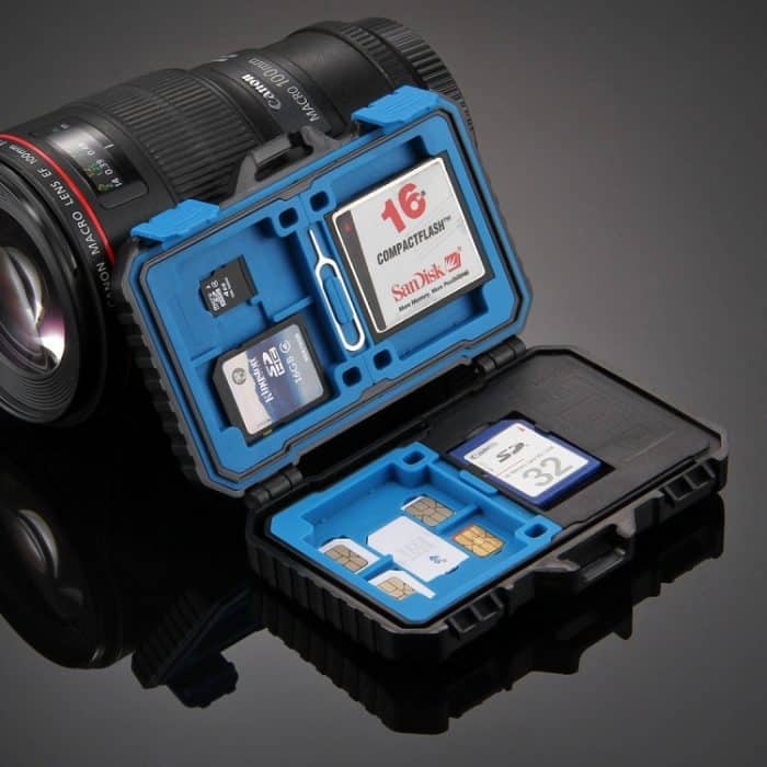 PULUZ Kartenleser + 22 in 1 Speicherkartenetui für 1Standard-SIM + 2Micro-SIM + 2Nano-SIM + 3CF + 7SD + 6TF + 1CARD PIN – Bild 14