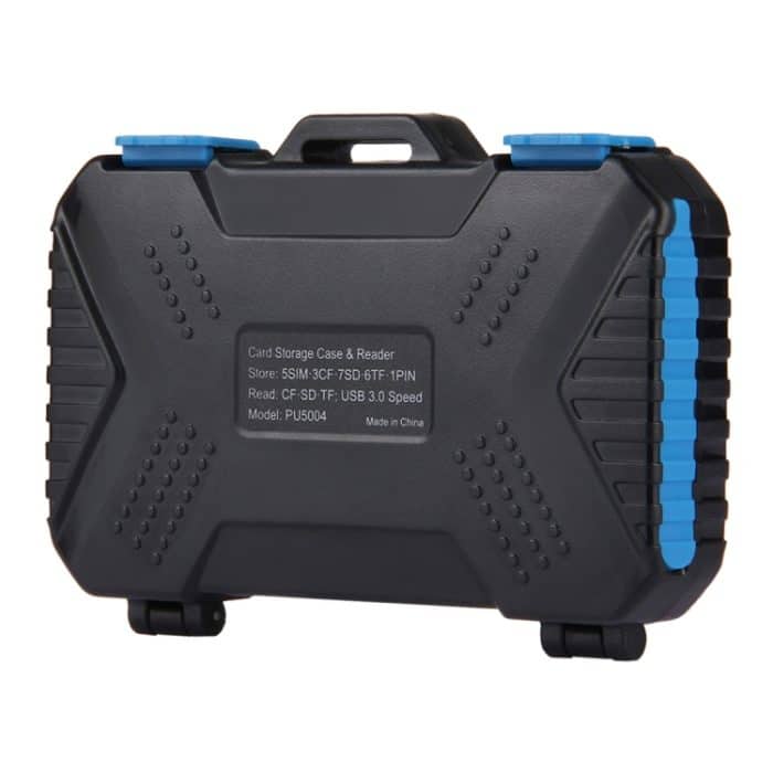 PULUZ Kartenleser + 22 in 1 Speicherkartenetui für 1Standard-SIM + 2Micro-SIM + 2Nano-SIM + 3CF + 7SD + 6TF + 1CARD PIN – Bild 3