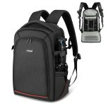 PULUZ Outdoor Tragbarer, wasserdichter, kratzfester Rucksack mit zwei Schultern, tragbare PTZ-Stabilisator-Kameratasche mit Regenschutz für Digitalkamera, DJI Ronin-SC / Ronin-S, Camera Bag(Black RU), Camera Bag(Black)