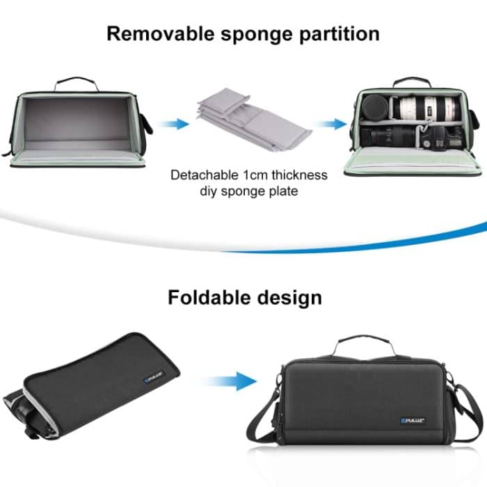 PULUZ Tragbare Kamera-Umhängetasche, digitale Aufbewahrung, Objektivtasche, Crossbody Shoulder Bag – Bild 6