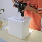 PULUZ 23cm Ring LED Panel Folding Tragbares Licht Photo Lighting Studio Shooting Zelt Box Kit mit 6 Farben Hintergrund (Schwarz, Weiß, Gelb, Rot, Grün, Blau), Entfaltungsgröße: 24cm x 23cm x 23cm – Bild 15