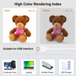 PULUZ 23cm Ring LED Panel Folding Tragbares Licht Photo Lighting Studio Shooting Zelt Box Kit mit 6 Farben Hintergrund (Schwarz, Weiß, Gelb, Rot, Grün, Blau), Entfaltungsgröße: 24cm x 23cm x 23cm – Bild 7