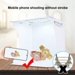 PULUZ 23cm Ring LED Panel Folding Tragbares Licht Photo Lighting Studio Shooting Zelt Box Kit mit 6 Farben Hintergrund (Schwarz, Weiß, Gelb, Rot, Grün, Blau), Entfaltungsgröße: 24cm x 23cm x 23cm – Bild 9