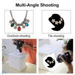 PULUZ 23cm Ring LED Panel Folding Tragbares Licht Photo Lighting Studio Shooting Zelt Box Kit mit 6 Farben Hintergrund (Schwarz, Weiß, Gelb, Rot, Grün, Blau), Entfaltungsgröße: 24cm x 23cm x 23cm – Bild 10