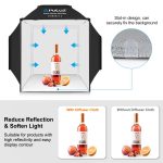 PULUZ 40 cm faltbares 72 W 5500 K Studio-Aufnahmezelt Softbox Fotografie-Beleuchtungsset mit 4 Farben (Schwarz, Orange, Weiß, Grün) Hintergründen, 40cm Folding 72W(AU Plug), 40cm Folding 72W(EU Plug), 40cm Folding 72W(UK Plug), 40cm Folding 72W(US Plug) – Bild 7