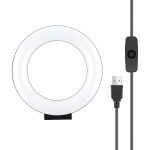 PULUZ 4,7 Zoll 12 cm gebogene Oberfläche USB-Weißlicht-LED-Ring Selfie Beauty Vlogging Fotografie Videoleuchten, 4.7 inch