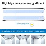 PULUZ Fotostudio-Lichtbox, tragbar, 60 x 60 x 60 cm, Lichtzelt, LED, 5500 K weißes Licht, dimmbar, Mini 36 W, Fotostudio-Zelt-Set mit 6 abnehmbaren Hintergründen (Schwarz, Orange, Weiß, Grün, Blau, Rot), 60cm Box(US), 60cm Box(UK), 60cm Box(EU)... – Bild 4