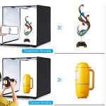 PULUZ Fotostudio-Lichtbox, tragbar, 60 x 60 x 60 cm, Lichtzelt, LED, 5500 K weißes Licht, dimmbar, Mini 36 W, Fotostudio-Zelt-Set mit 6 abnehmbaren Hintergründen (Schwarz, Orange, Weiß, Grün, Blau, Rot), 60cm Box(US), 60cm Box(UK), 60cm Box(EU)... – Bild 10