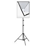 PULUZ 50 x 70 cm Studio-Softbox + 2 m Stativhalterung + einzelne E27 30 W 5700 K Weißlicht-LED-Glühbirne Fotografie-Set, Single Bulb EU Plug, Single Bulb US Plug, Single Bulb EU Plug (RU) – Bild 2