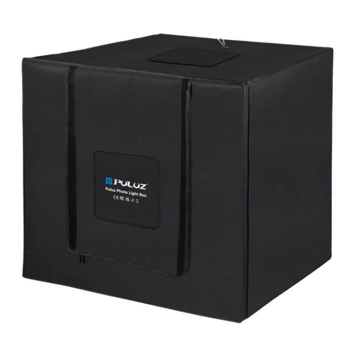 PULUZ 80 cm faltbares tragbares 90 W 14.000 lm hohes CRI-Weißlicht-Fotobeleuchtungs-Studio-Schießzelt-Box-Set mit 3 Farben Schwarz, Weiß, Orange Hintergründe – Bild 2