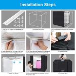 PULUZ 80 cm faltbares tragbares 90 W 14.000 lm hohes CRI-Weißlicht-Fotobeleuchtungs-Studio-Schießzelt-Box-Set mit 3 Farben Schwarz, Weiß, Orange Hintergründe – Bild 12