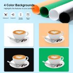 PULUZ 80 cm faltbares tragbares 90 W 14.000 lm hohes CRI-Weißlicht-Fotobeleuchtungs-Studio-Schießzelt-Box-Set mit 3 Farben Schwarz, Weiß, Orange Hintergründe – Bild 7