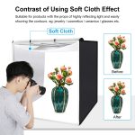 PULUZ 80 cm faltbares tragbares 90 W 14.000 lm hohes CRI-Weißlicht-Fotobeleuchtungs-Studio-Schießzelt-Box-Set mit 3 Farben Schwarz, Weiß, Orange Hintergründe – Bild 9