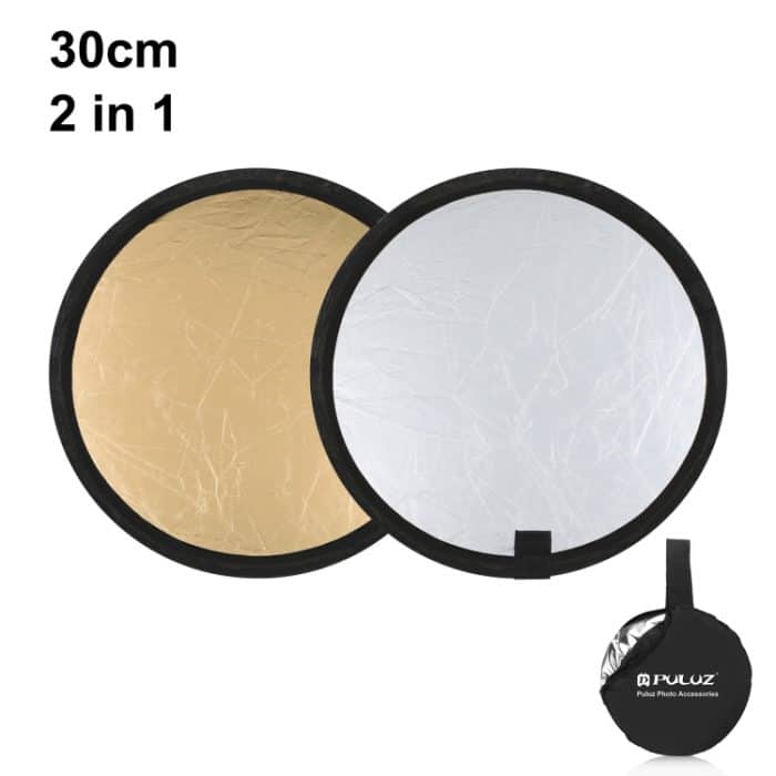 PULUZ 30 cm 2 in 1 Silber / Gold Faltenfoto Studio Refrector Board – Bild 1