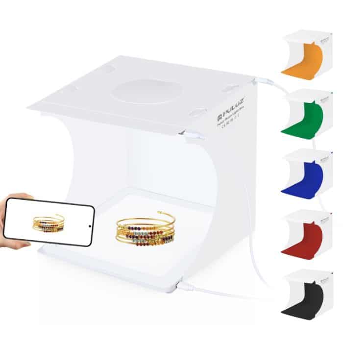 PULUZ Mini LED Fotografie Shadowless Light Lamp Panel Pad + Studio Shooting Zeltbox, Acrylmaterial, 20 cm x 20 cm effektive Fläche – Bild 3