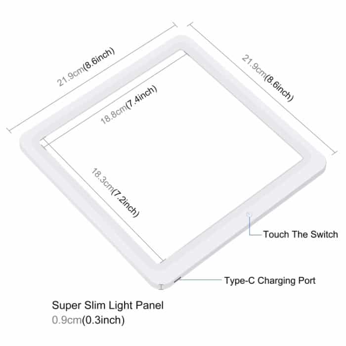PULUZ Mini LED Fotografie Shadowless Light Lamp Panel Pad + Studio Shooting Zeltbox, Acrylmaterial, 20 cm x 20 cm effektive Fläche – Bild 5