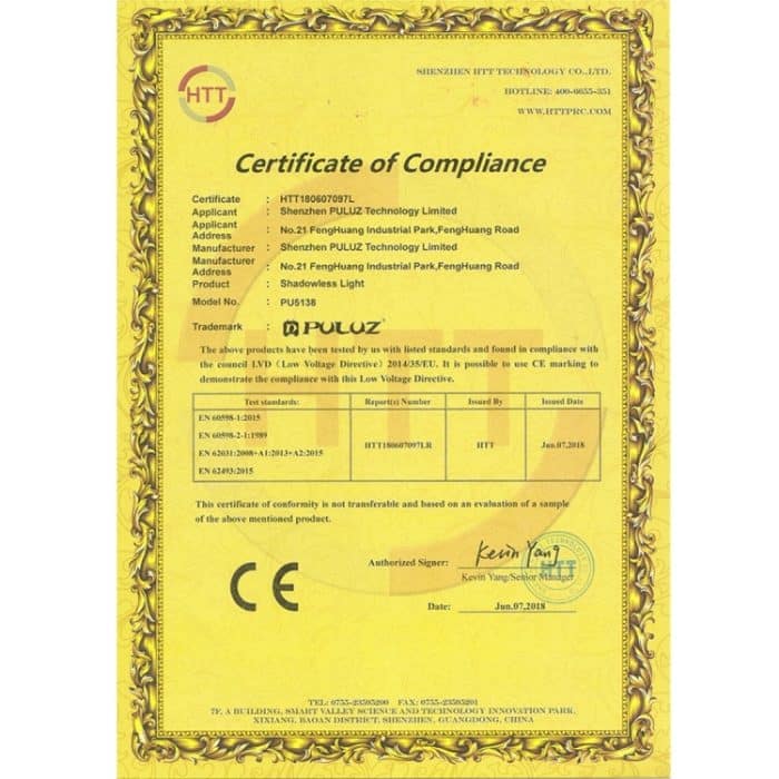 PULUZ 1000LM LED-Acryl, kein Polar-Dimmen, schattenloses Lichtpad mit Schalter für 40 cm große Fotostudio-Box, Light(US), Light(UK), Light(EU), Light(AU), Light (JP PSE Certified) – Bild 14