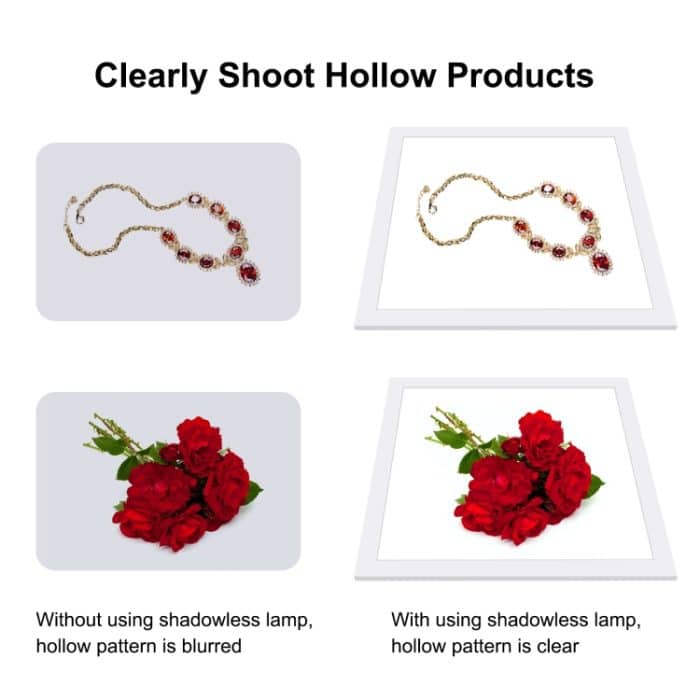 PULUZ 1000LM LED-Acryl, kein Polar-Dimmen, schattenloses Lichtpad mit Schalter für 40 cm große Fotostudio-Box, Light(US), Light(UK), Light(EU), Light(AU), Light (JP PSE Certified) – Bild 5