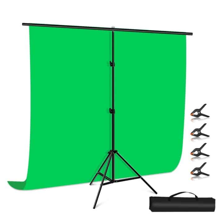 PULUZ 2 x 2 m T-förmiger Fotostudio-Hintergrund-Stützständer, Hintergrund-Querstangen-Halterungs-Set mit Clips, 2 x 2m Bracket Kit – Bild 1