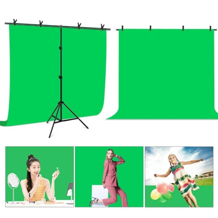 PULUZ 2 x 2 m T-förmiger Fotostudio-Hintergrund-Stützständer, Hintergrund-Querstangen-Halterungs-Set mit Clips, 2 x 2m Bracket Kit – Bild 8