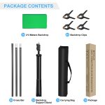 PULUZ 2 x 2 m T-förmiger Fotostudio-Hintergrund-Stützständer, Hintergrund-Querstangen-Halterungs-Set mit Clips, 2 x 2m Bracket Kit – Bild 9