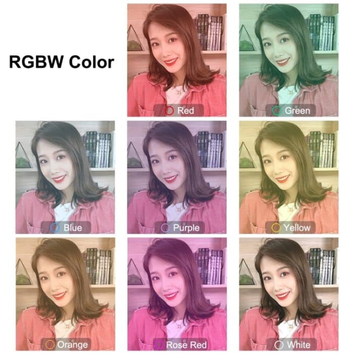 PULUZ 11,8 Zoll 30 cm gebogene Oberfläche USB 10 Modi 8 Farben RGBW Dimmbare LED-Ring-Vlogging-Fotografie-Videoleuchten mit Stativ-Kugelkopf und Telefonklemme, 11.8 inch Button Control – Bild 5