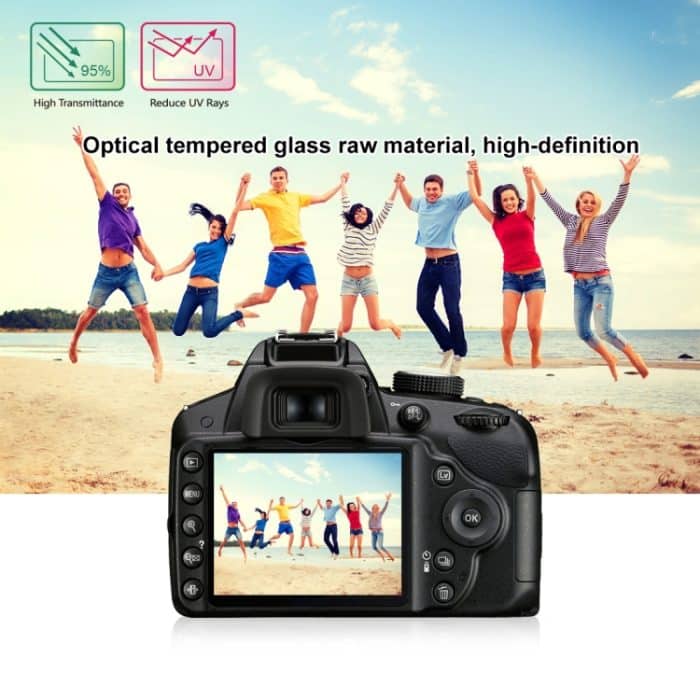 PULUZ 2.5D 9H Hartglasfolie für Nikon D3200, Kompatibel mit D3100 / D3300 / D3400 / AW130S / W300, Canon SX410 / SX400 / SX430 / SX510 / SX500 / SX530 / SX170, Pentax K50 / K30 / K5 / K7 / K-01 / Samsung WB10 – Bild 11