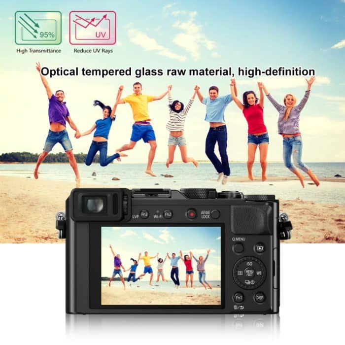 PULUZ 2.5D 9H Hartglasfolie für Panasonic DMC-LX100, Kompatibel mit Panasonic GF2 / GF3 / GF5 / GF6 / WEA / GM1 / FL1GK / GX7 / GF9 / GF8 / GF7 / GM1S / TZ70 / TZ90 / TZ85 / FZ85 / TZ57 – Bild 11