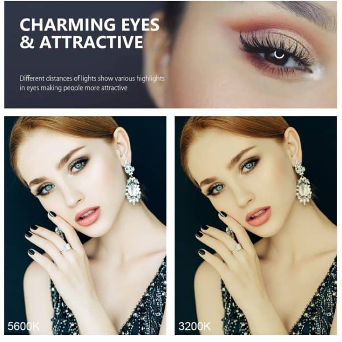 PULUZ 6,2 Zoll 16 cm Ring-Selfie-Licht 3 Modi USB dimmbar Dual-Color-Temperatur LED gebogene Vlogging-Fotografie-Videoleuchten mit Monitor-Clip-Halterung, 6.2 inch Light+Clip – Bild 5