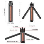 PULUZ Intarsienholz-Desktop-Vlogging-Live-Stativhalter mit Stativkopf, Inlaid Wood Tripod with Tripod Head – Bild 3