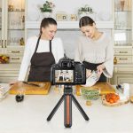 PULUZ Intarsienholz-Desktop-Vlogging-Live-Stativhalter mit Stativkopf, Inlaid Wood Tripod with Tripod Head – Bild 7