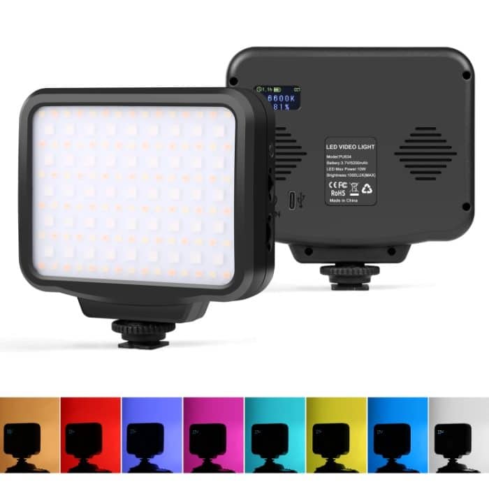 PULUZ Pocket 2500-9900K+RGB Vollfarbiges Beauty Fill Light LED-Handlicht für Fotografie auf der Kamera – Bild 1