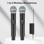 PULUZ 1 bis 2 kabellose Mikrofone mit LED-Anzeige, 6,35-mm-Sender – Bild 2