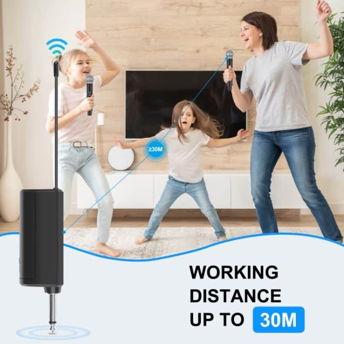 PULUZ 1 bis 2 kabellose Mikrofone mit LED-Anzeige, 6,35-mm-Sender – Bild 8