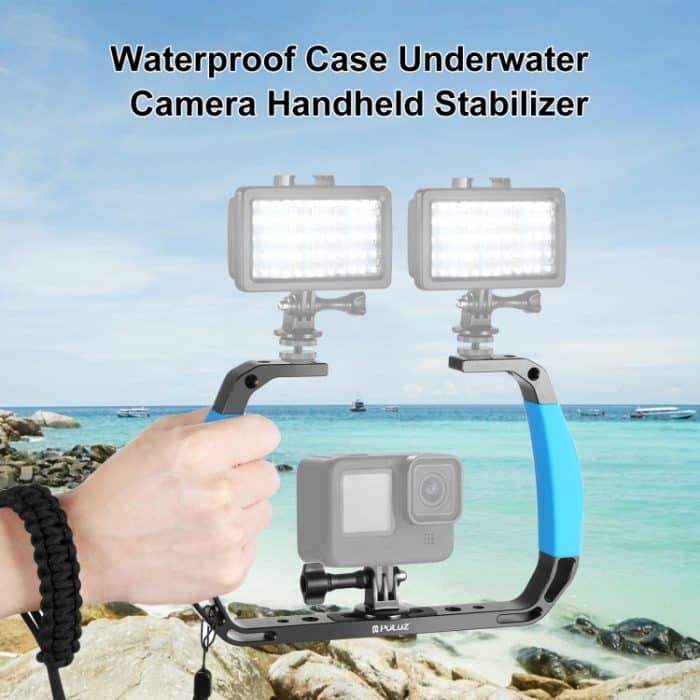 PULUZ Dual-Silikon-Griffe, Unterwasser-Tauchgerät aus Aluminiumlegierung für GoPro, andere Action-Kameras und Smartphones, For Action Cameras and Smartphones – Bild 2