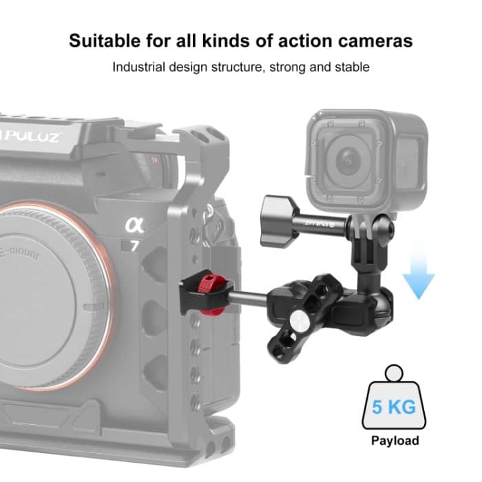 PULUZ Magic Arm Mehrweg-Kugelhalterung aus Aluminiumlegierung, Magic Arm – Bild 5