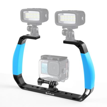 PULUZ Dual-Silikon-Griffe, Unterwasser-Tauchgerät aus Aluminiumlegierung für GoPro, DJI OSMO Action, Insta360 und andere Action-Kameras, For GoPro Action Cameras