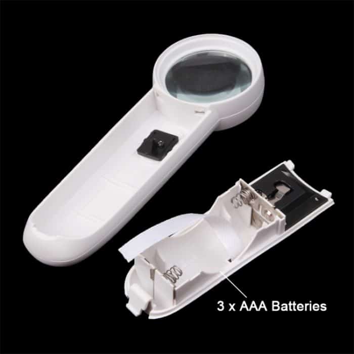 15X Handheld Exclamation Mark Type Lupe mit 2 LED – Bild 4