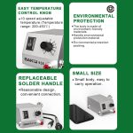 BAKU Leistungsstarke Mini-Schweißmaschine für antistatische Lötstationen, EU-Stecker (BK-938) (Silber) – Bild 4