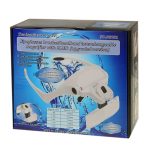 5 Linsen 1,0X-3,5X Lupenbrillenhalterung Stirnbandlupe mit 2 LED-Leuchten Augenvergrößerungsbrille Vergrößerungswerkzeug, 5 Lens 1.0X-3.5X (White) – Bild 11